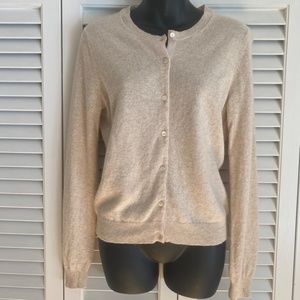 Vineyard Vines Wool Cashmere Blend Cardigan in Cream Size S
